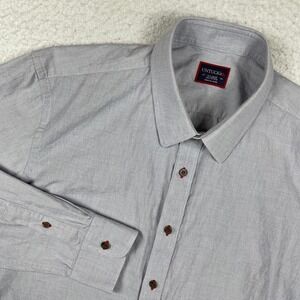 UNTUCKit Button Down Shirt Mens XL Grey Cotton Long Sleeve Casual Preppy Office